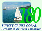 Sunset Cruise Coral Island + Promthep Cape by Yacht Catamaran
