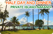 Half Day and Dinner at Private Island Naka Noi
