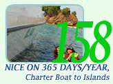 Nice on 365 Days/Year, Charter boat to Island