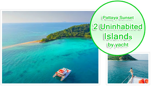 2 Uninhabited Islands by Yacht Sunset